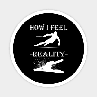 How I Feel Skiing Ski Drivers Winter Sports Magnet